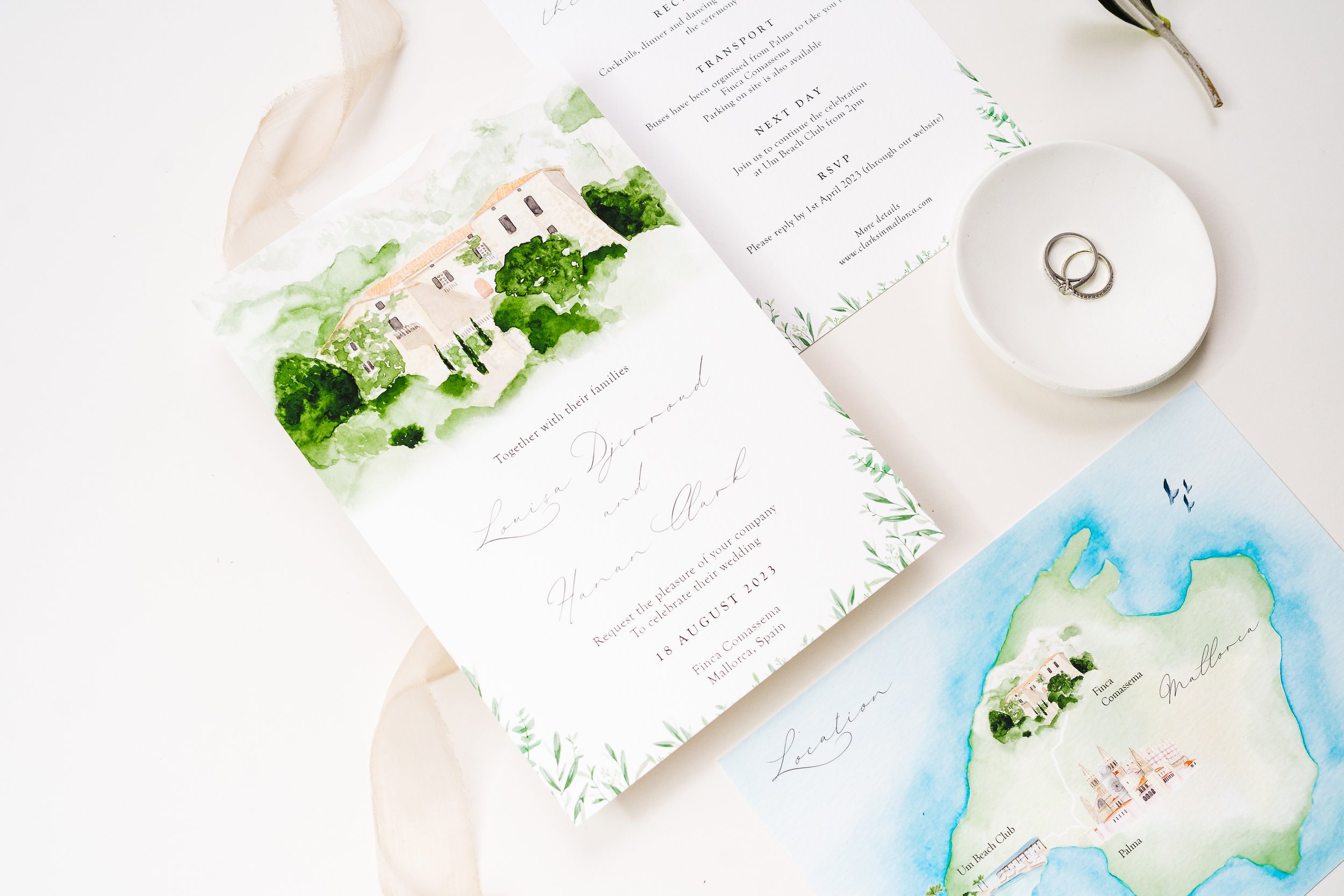 Destination wedding invitations - Mallorca