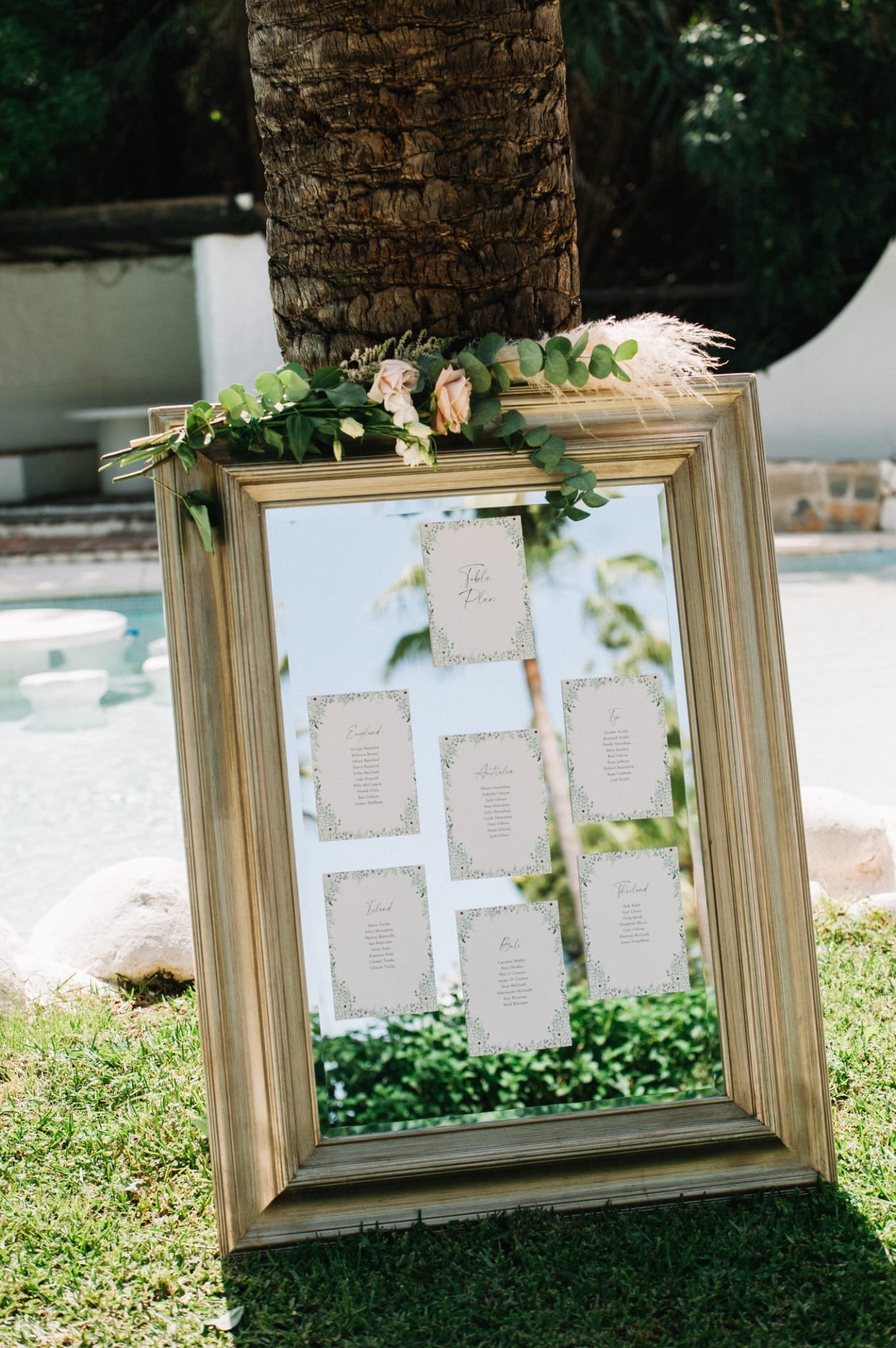  Mirror seating plan wedding 