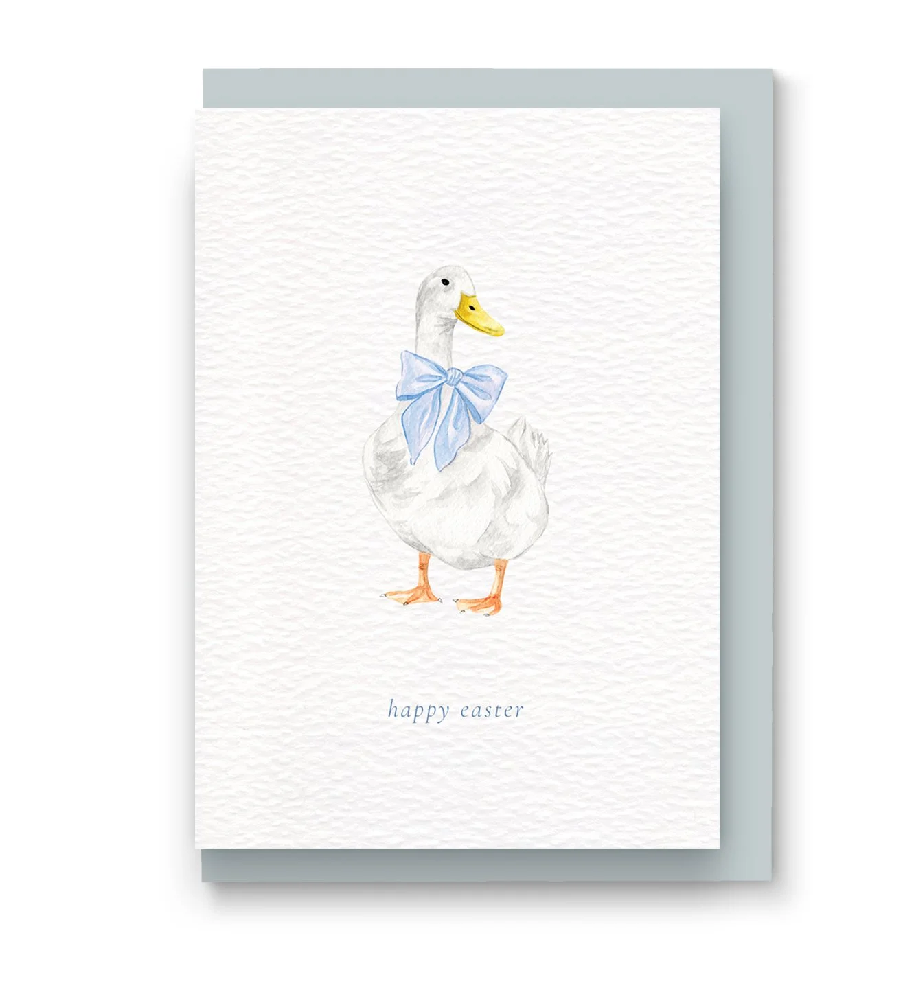 Easter Goose with bow card with envelope.jpg