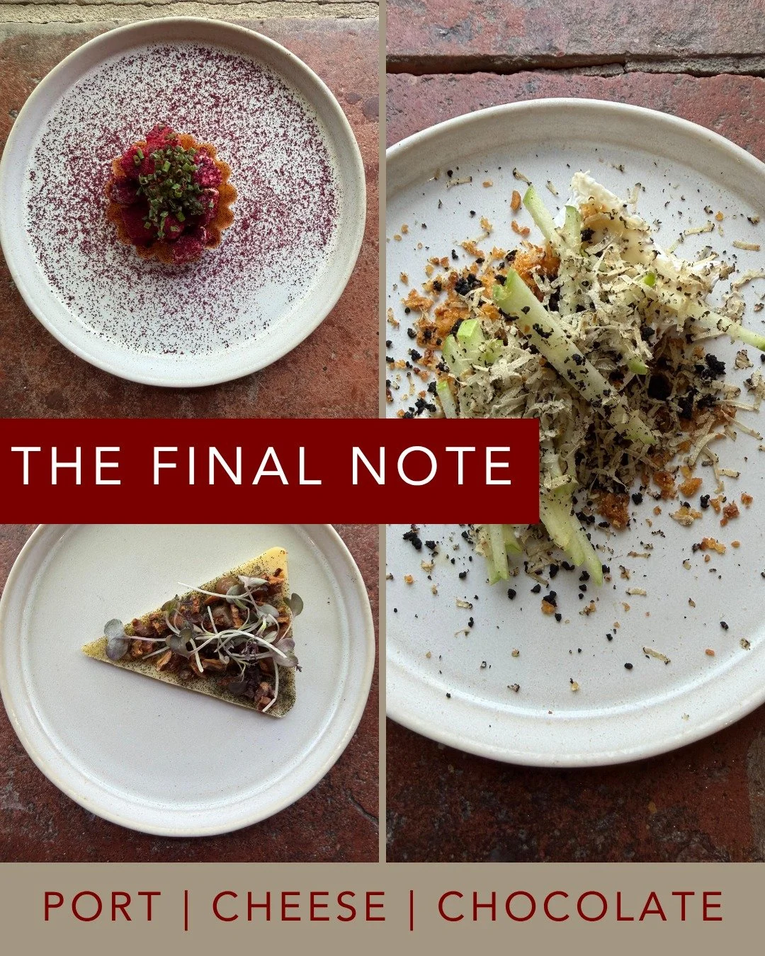 THE FINAL NOTE 🍽️

Introducing our NEW &lsquo;Final Note&rsquo; dishes to accompany our leading list of fortified wines - with 23 exceptional ports to choose from. Your port can be paired with a choice of Cheese Savouries or Chocolate.

The richness