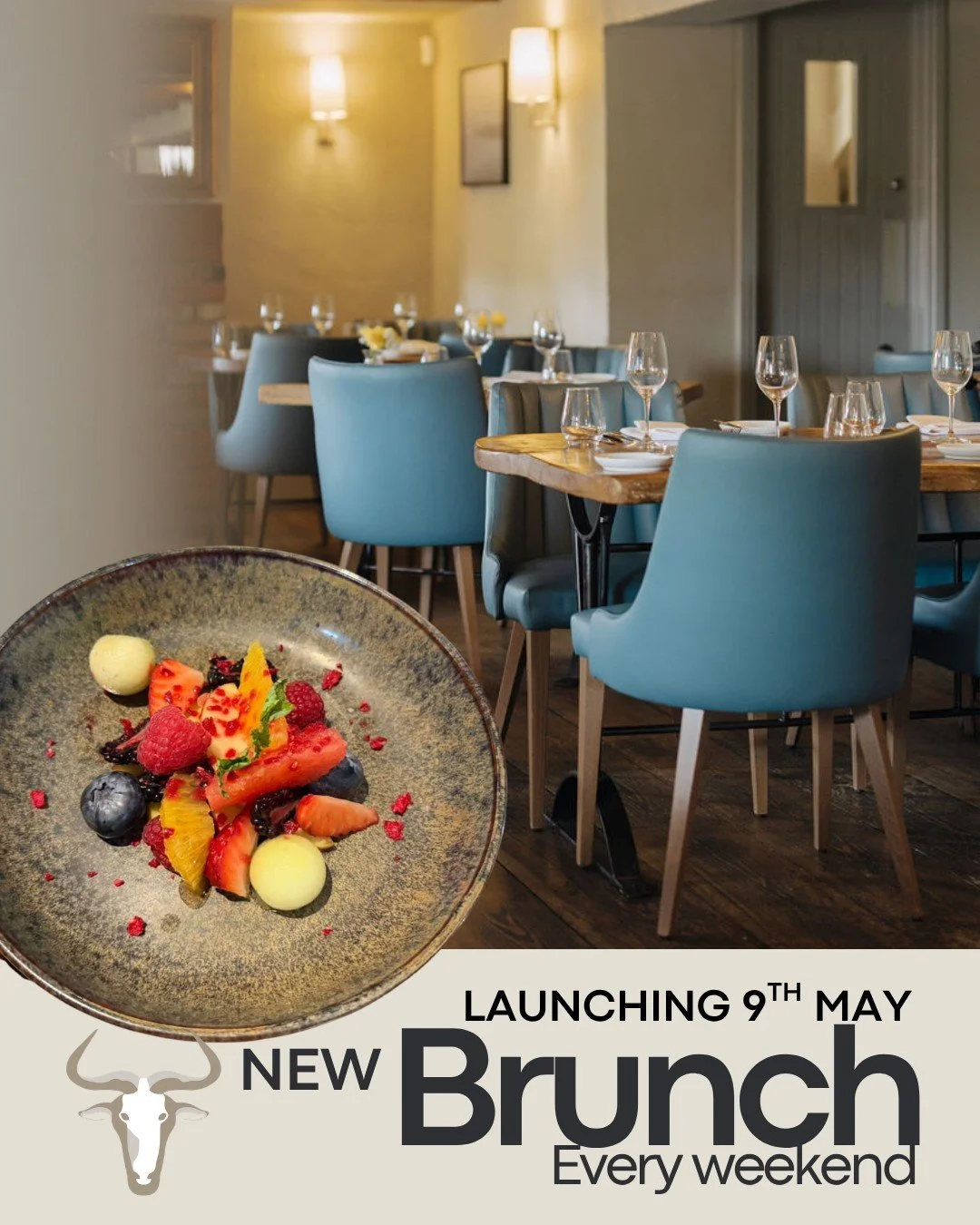 BRUNCH by The Wildebeest
Upgrade your weekend with the launch of our new BRUNCH menu, available every Saturday and Sunday from 9:30am to 11:30am, starting 9th May.

As a 3 AA Rosette, Michelin Bib Gourmand restaurant, we're bringing our commitment to