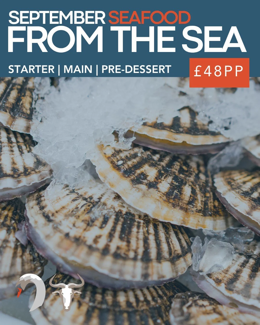 September, From the Sea 🌊
Introducing our brand-new seasonal menu for September.
A special limited-time menu celebrating seafood, late-summer produce and wines from Norfolk.

Hand Dived Scallops with Lobster Bisque open the menu, followed by BBQ Sto