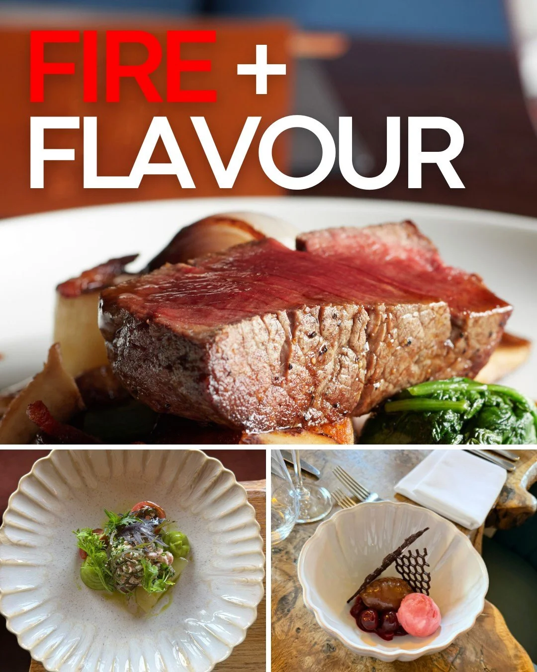 FIRE + FLAVOUR

The October Steak Menu launches today at The Wildebeest and @theinghamswan.

Our October special is all about bold autumn flavours, centered around 28-Day Aged Marinated Beef Fillet, barbecued over hot coals and served with Truffle Ko