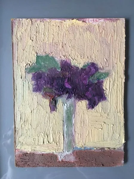 Purple Flowers in Vase