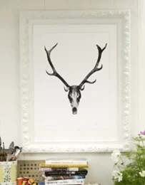Deer Skull Cut Out Head