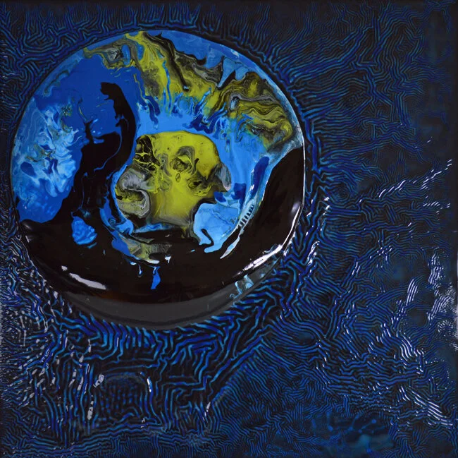 BLACK AND BLUE  -  £1,000 - 43 x 43cm  