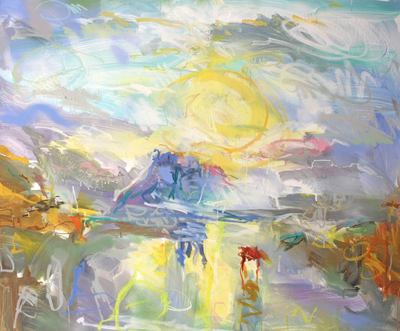 The Plain and the Mountain  (after Turner)   Oil on linen 304.8x330cm/120x130in.  POA.