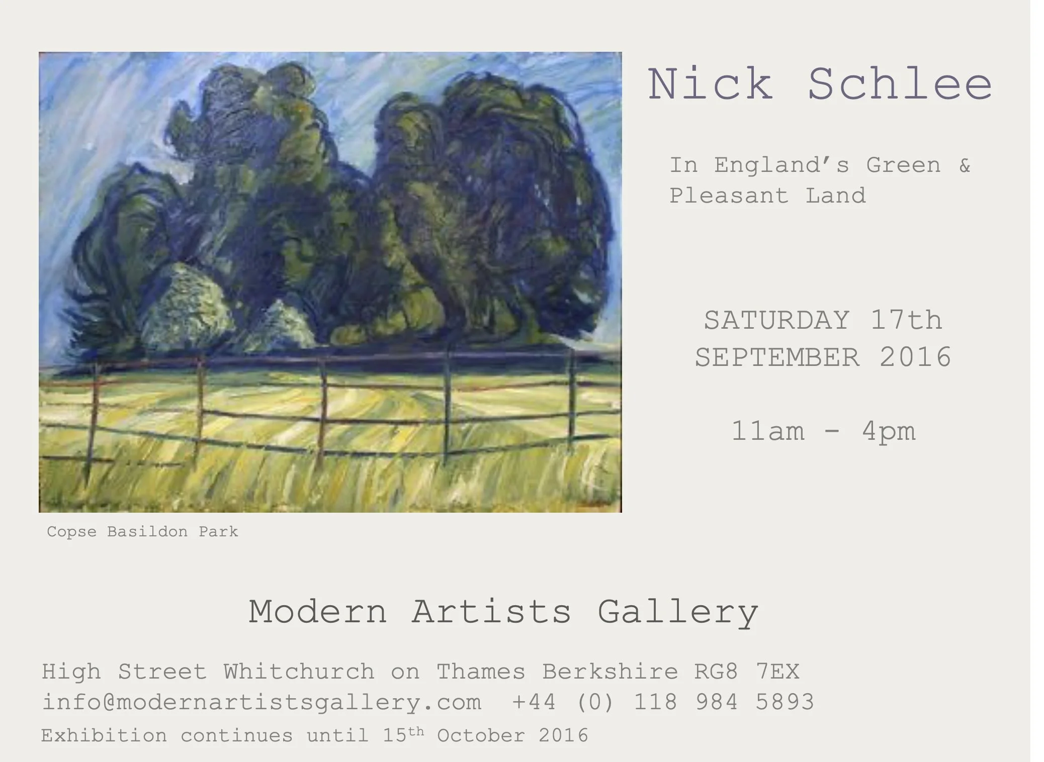 Nick Schlee Exhibition 2016 /archives