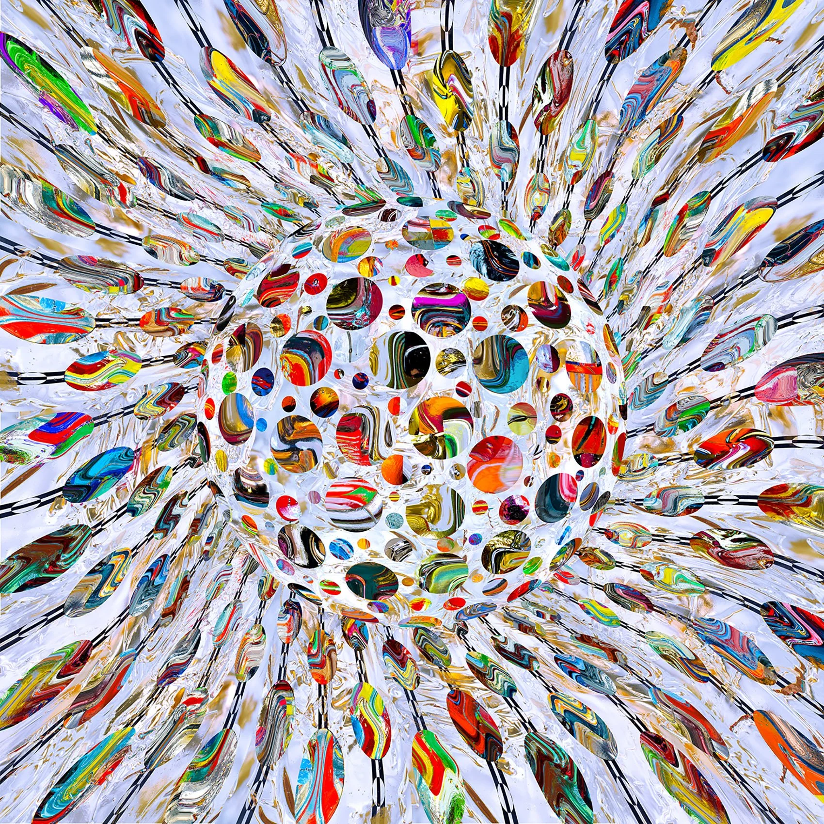 Waves of Iridescence  110x110cm