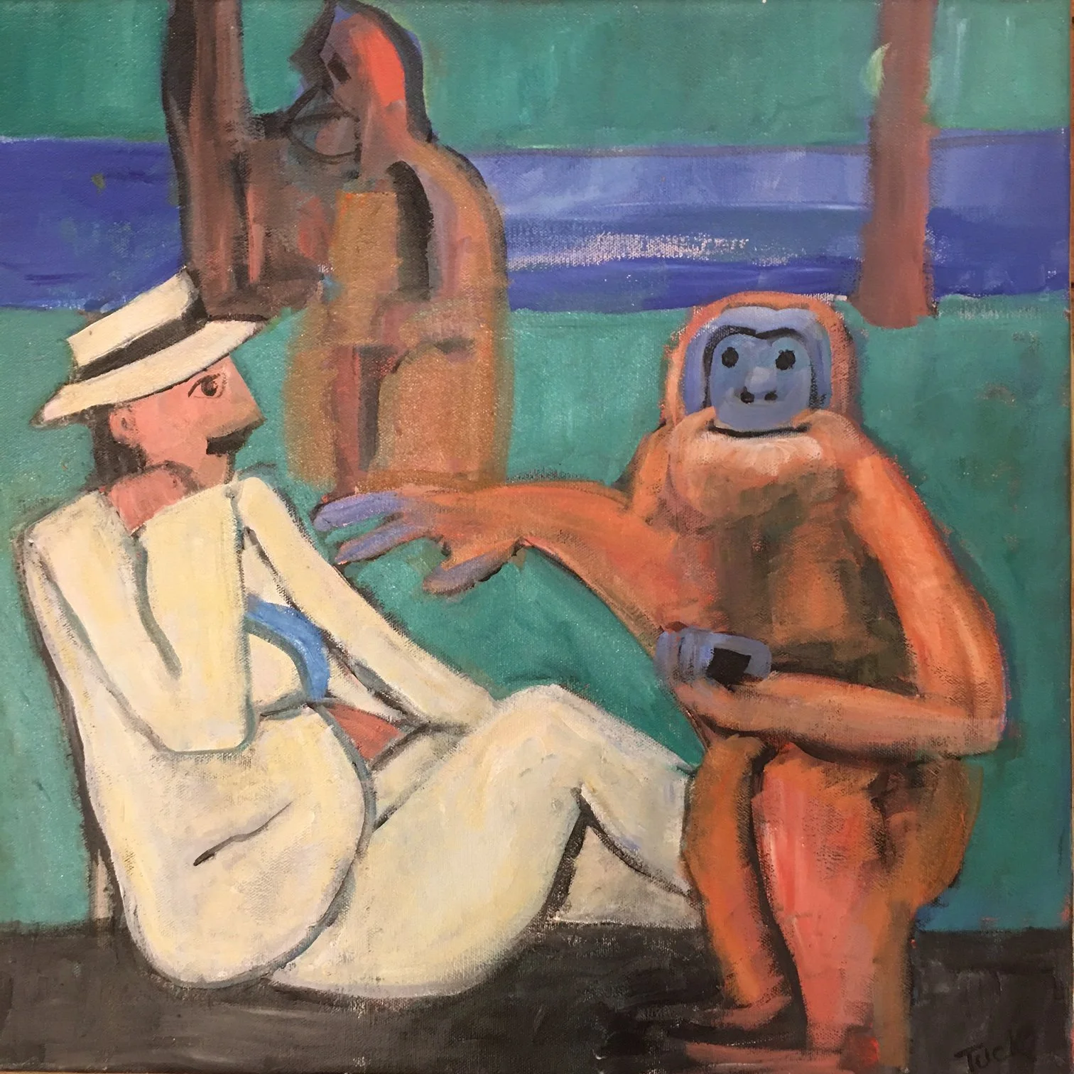 Angel in the making -  £800 -  18 x18 inches/  46x46cm - oil on canvas - 