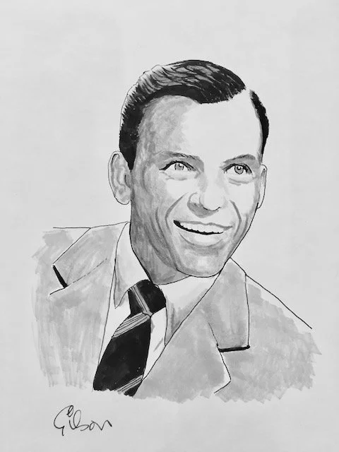 Frank Sinatra - Ink on paper  - 30x20cm