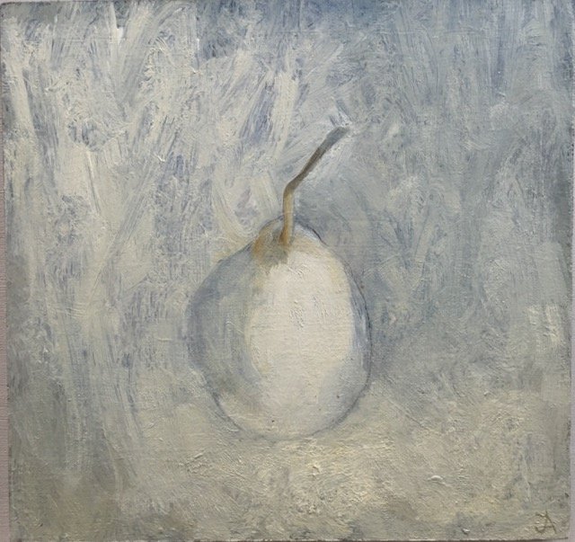 Chinese Pear Oil on board Image size 9x9cm - £550
