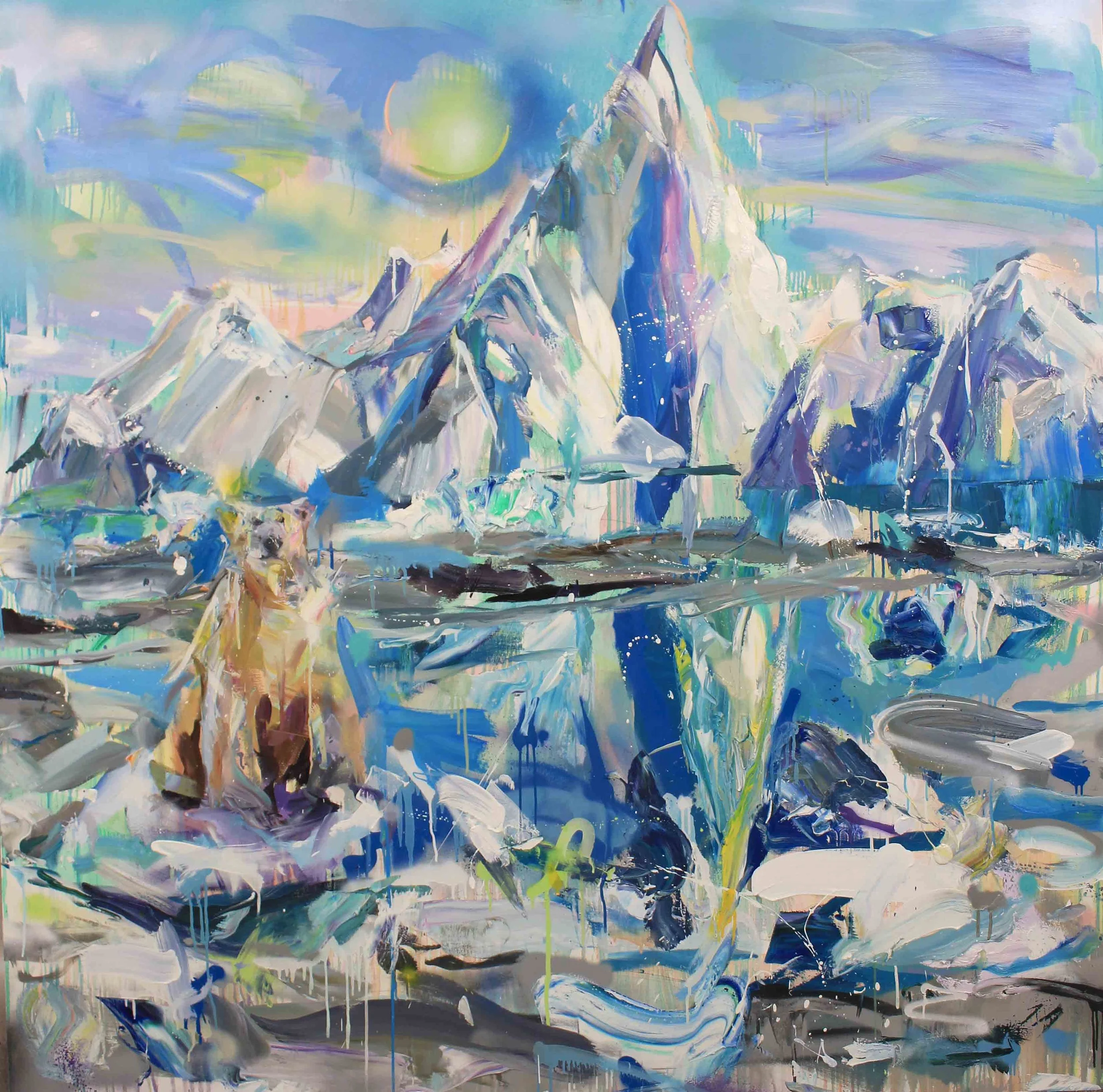 My Polar Bear - (the original before lockdown) - 170x170cm - Oil on canvas