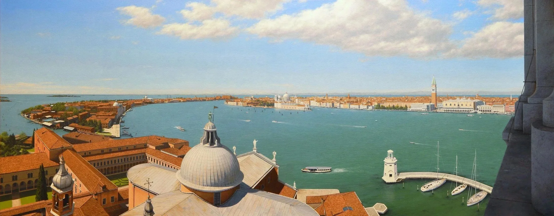 Venice Panorama-26 x 66  inches / 66x168cm  -  Painting  on canvas £8,500
