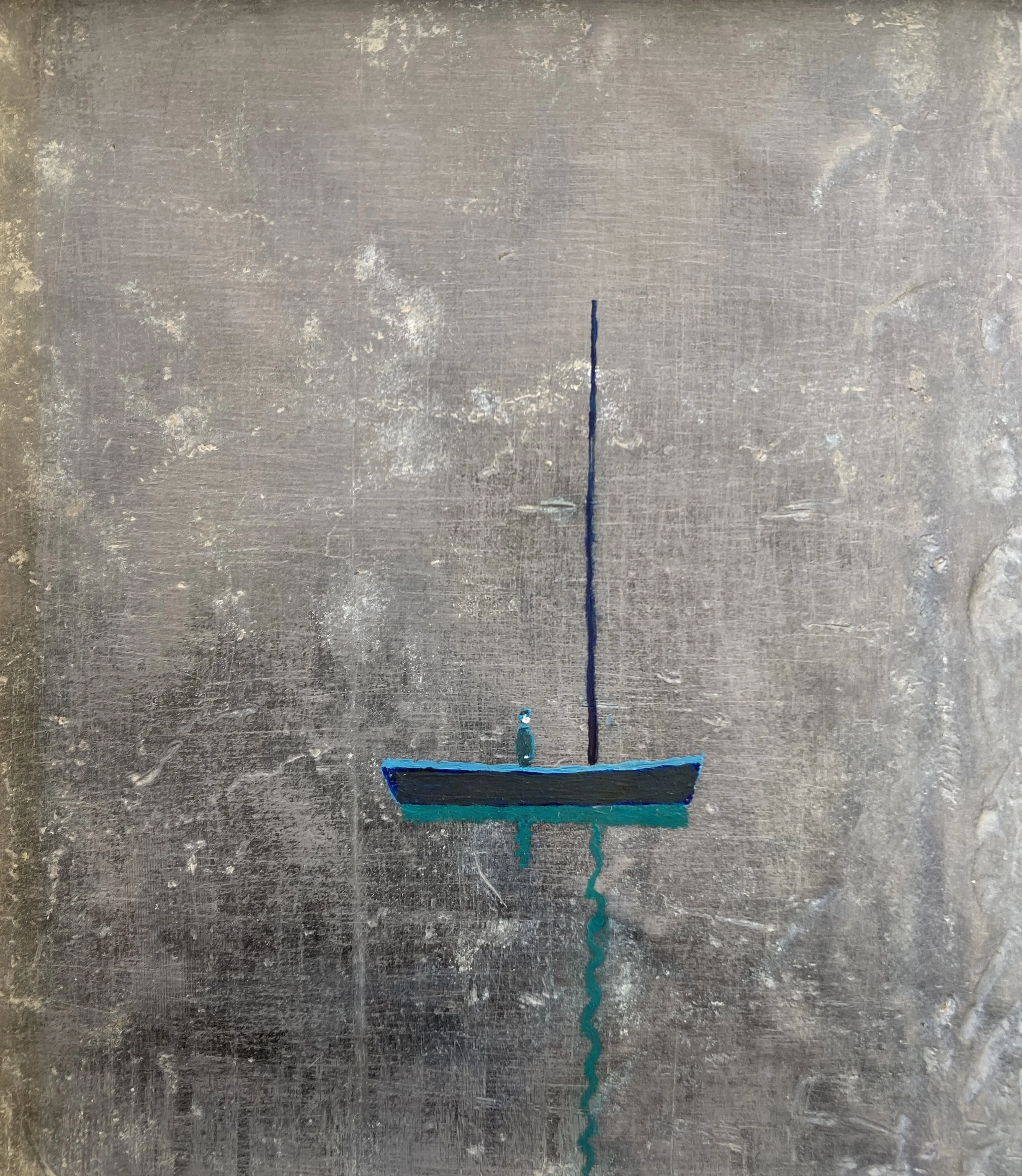 Adrift    Oil on Lead Panel  17x16inches  £650