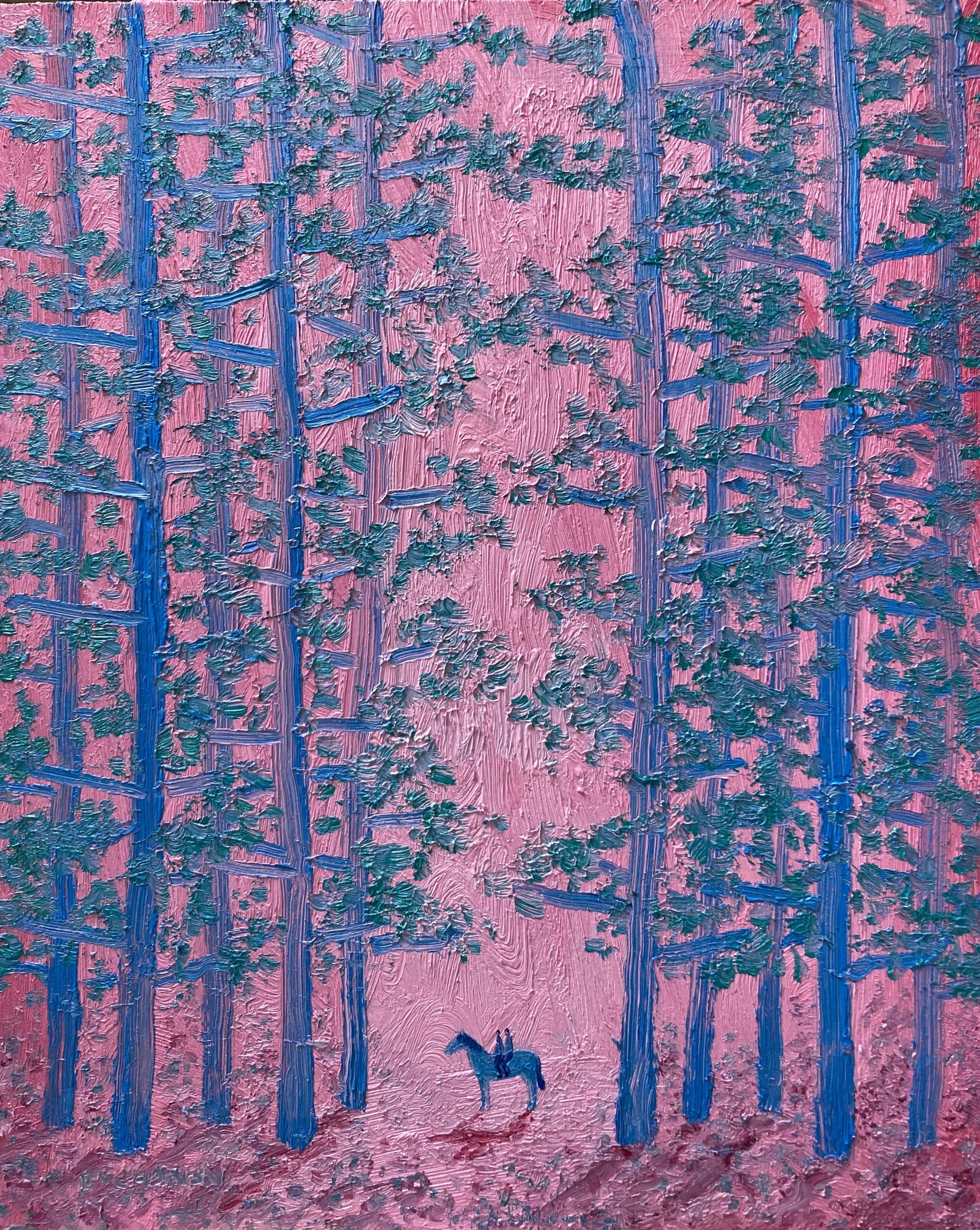 Dusk  (Blue Riders) OIl on Board  14x12inches   £1,050