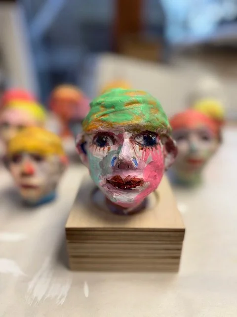 A Selection of Papier Mache Heads