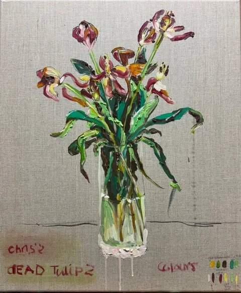 Chris's Dead Flowers    50 x 60cm  Oil on canvas  £800