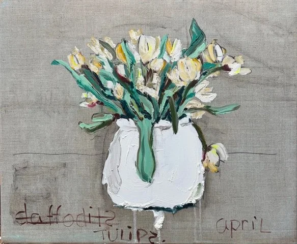  Daffodils, I mean Tulips  Oil on canvas  50 x 60cm  £800