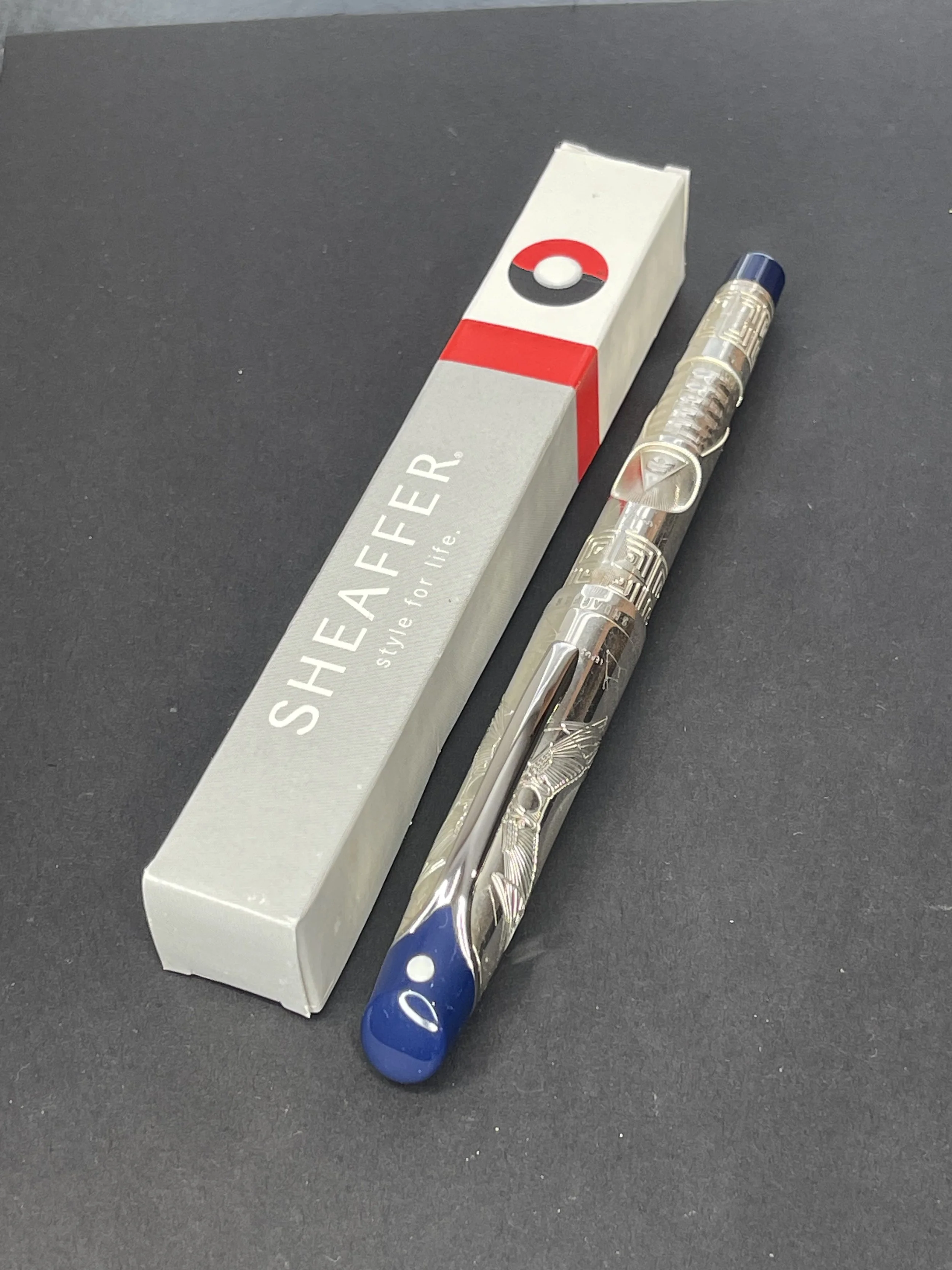 Stylo Sheaffer - Plume Et Bille - Argent Sterling - Plume En Or - Occasion