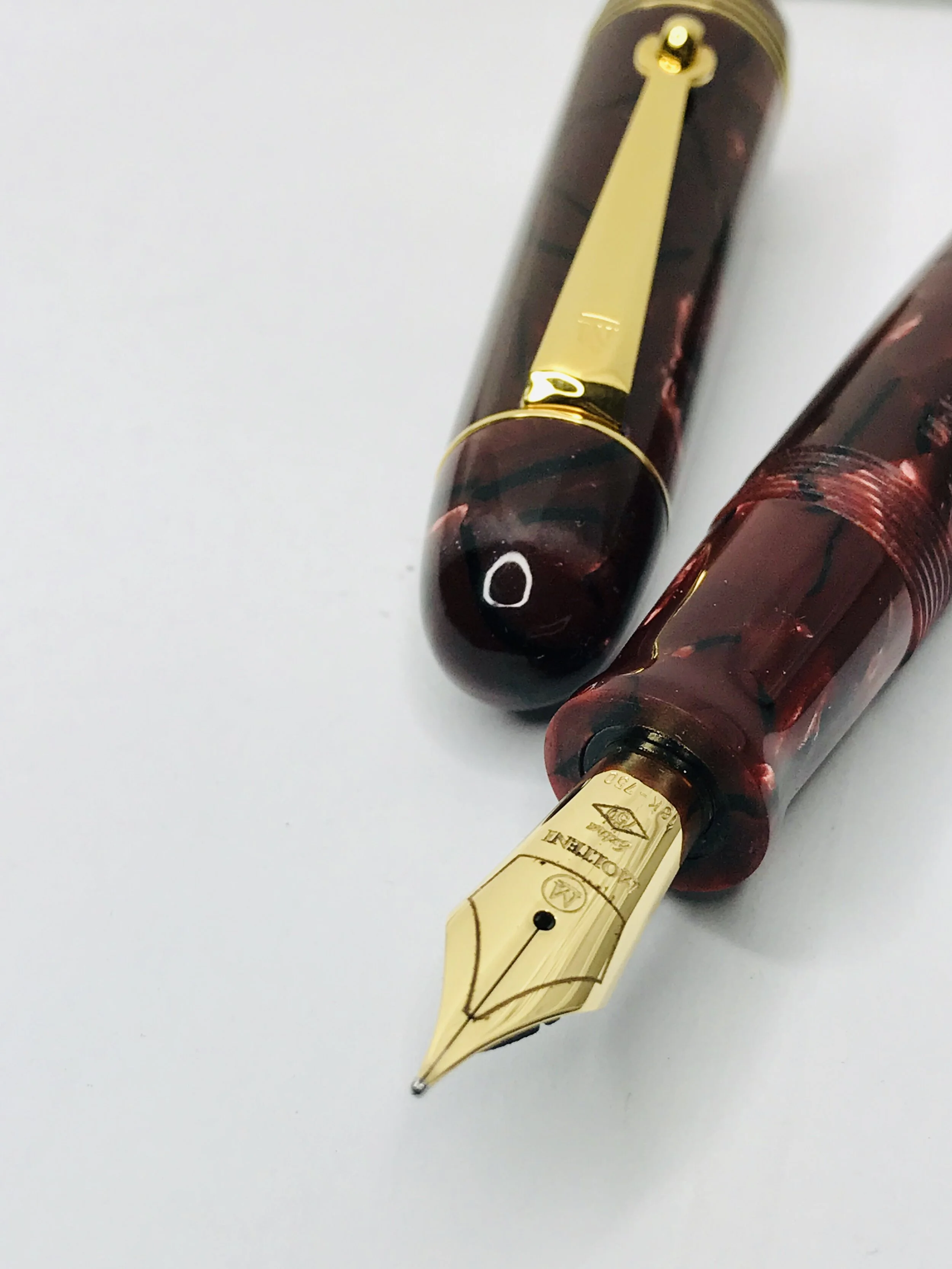 MOLTENI MODEL 55 Scarlet Red Fountain Pen.