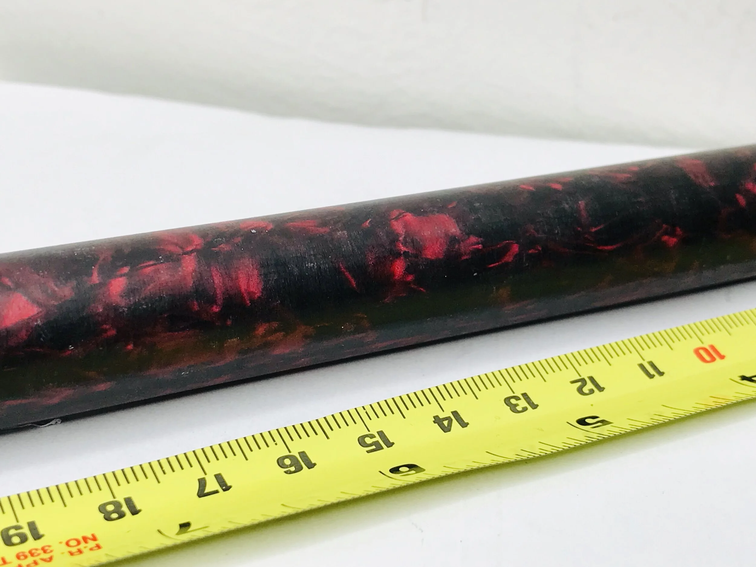 Rare Omas Red Marbled Celluloid Rod