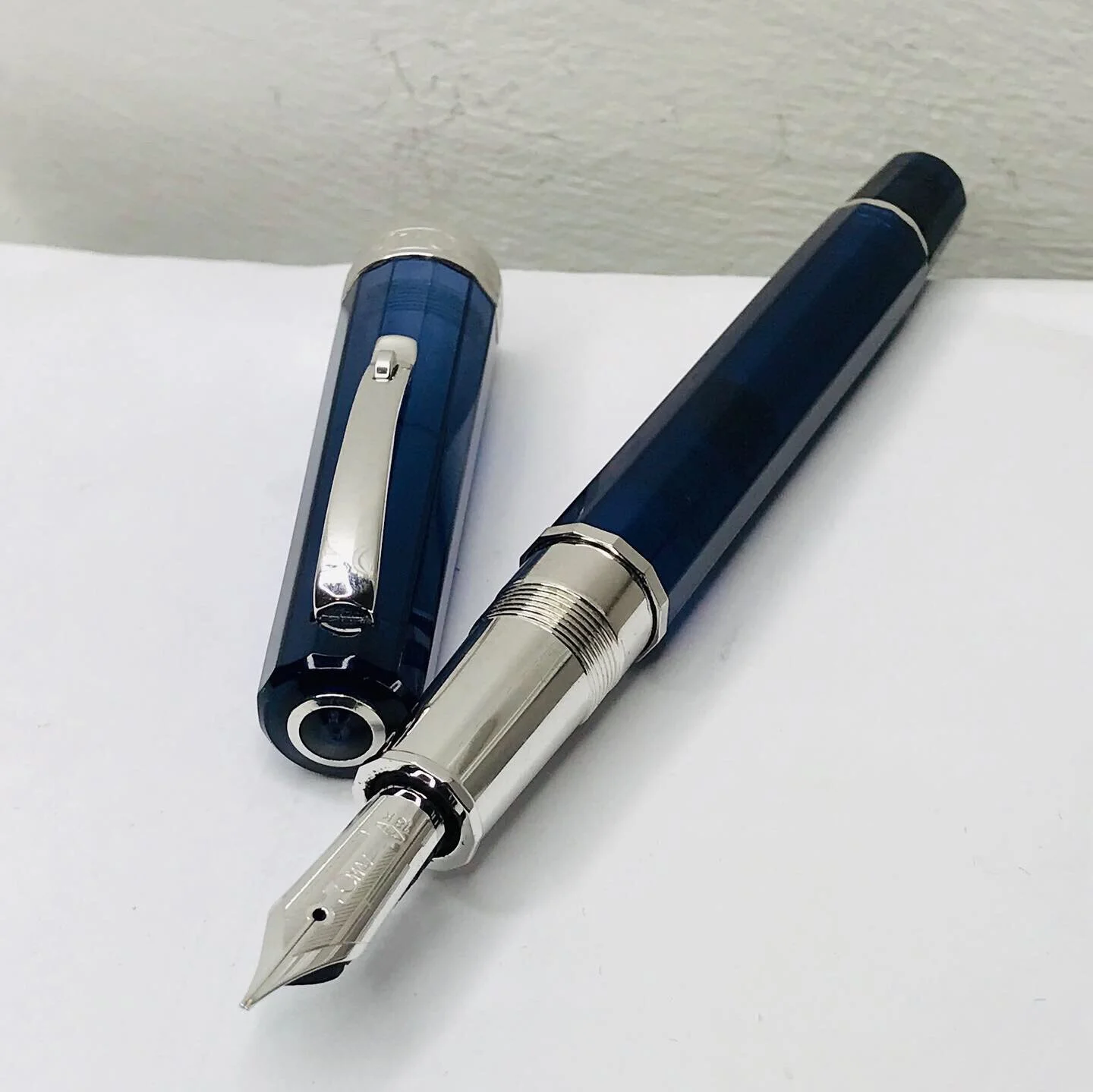 Omas Milord Art Blue Vision Transparent Resin Fountain Pen