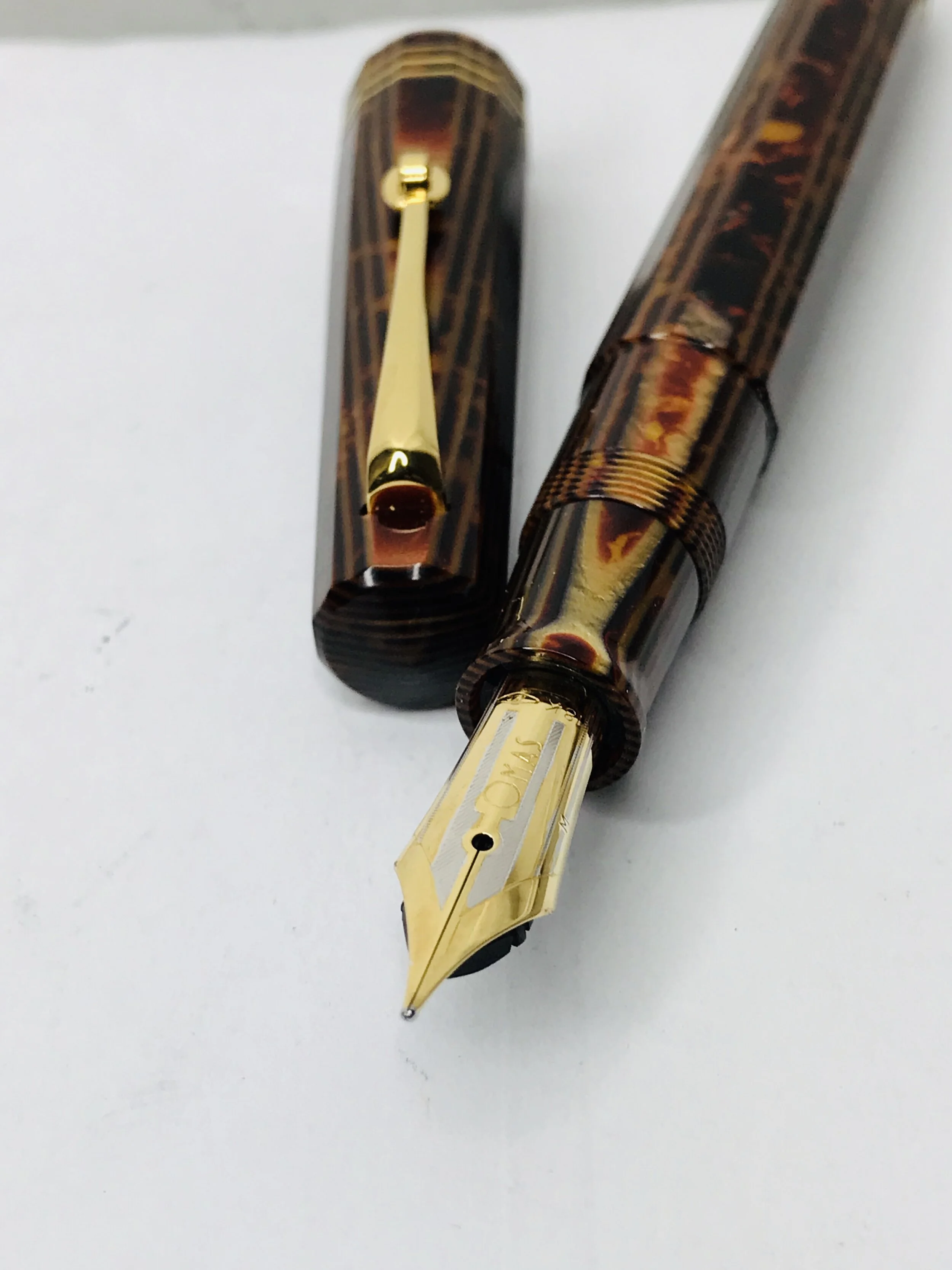 Omas Paragon Arco Bronze Celluloid Fountain Pen. Limited Edition Pen No 17-75