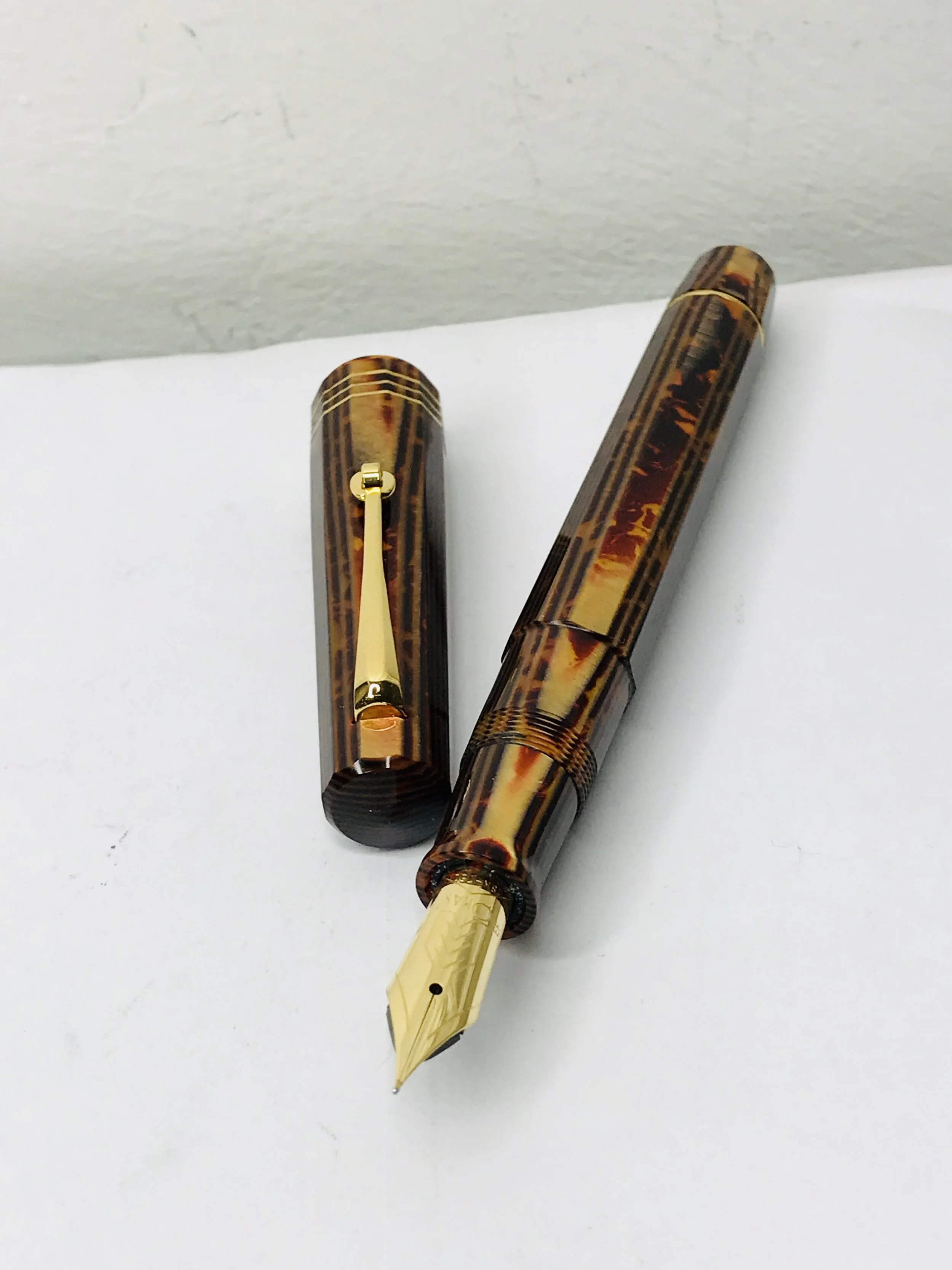 Omas Paragon Arco Bronze Celluloid Fountain Pen. Limited Edition Pen No 57-75