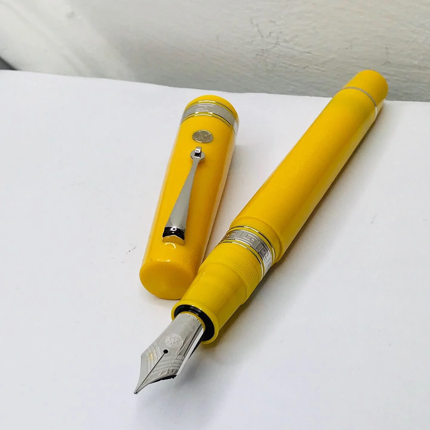 ASC, Bittner Special Edition Bologna Extra Mandarin Yellow LE Fountain Pen.