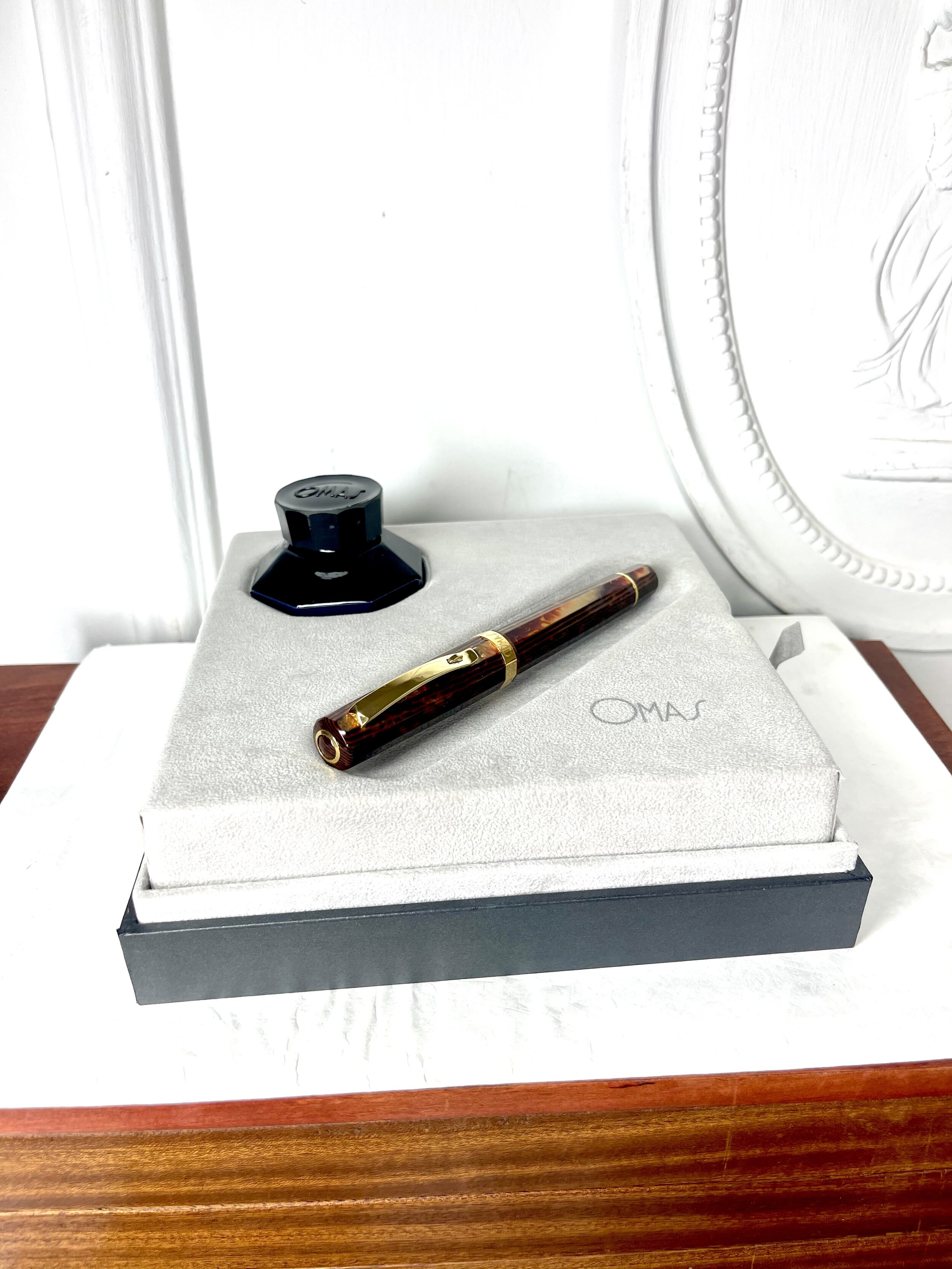 Omas Grand Paragon Arco Bronze Vermeil Fountain Pen (EF) Rare.
