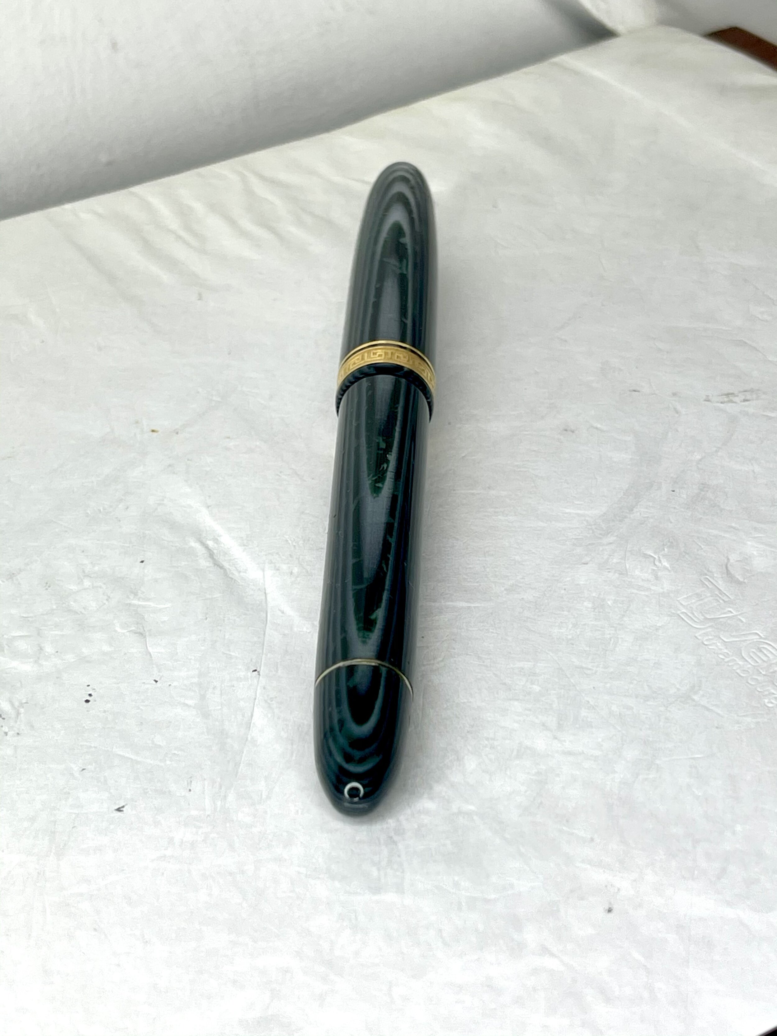 Omas Arco Verde Ogiva Fountain Pen with a rare oversize (BB) 18k Gold Nib