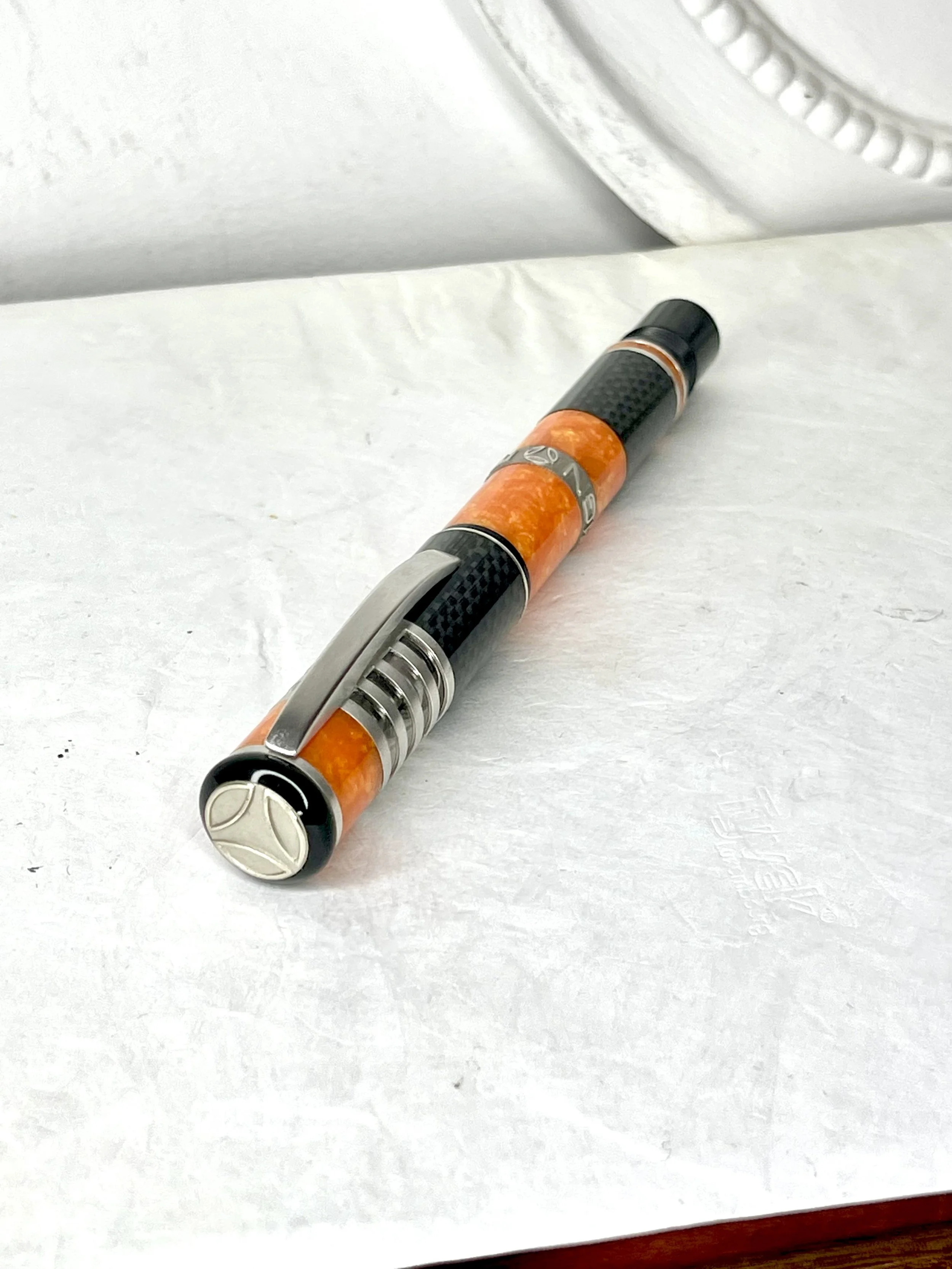 Delta Momo Design 30th Carbon Fiber Orange Fusion Limited Edition Fountain Pen