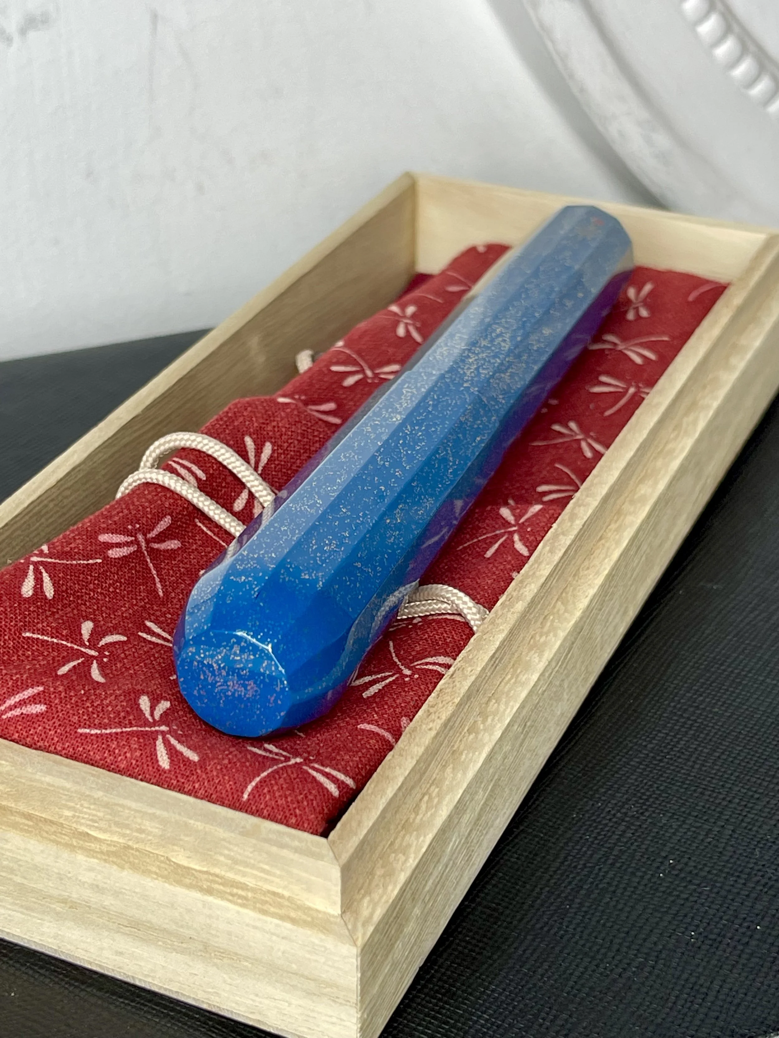Danitrio Nashiji-nuri in Blue on Junikaku Fountain Pen