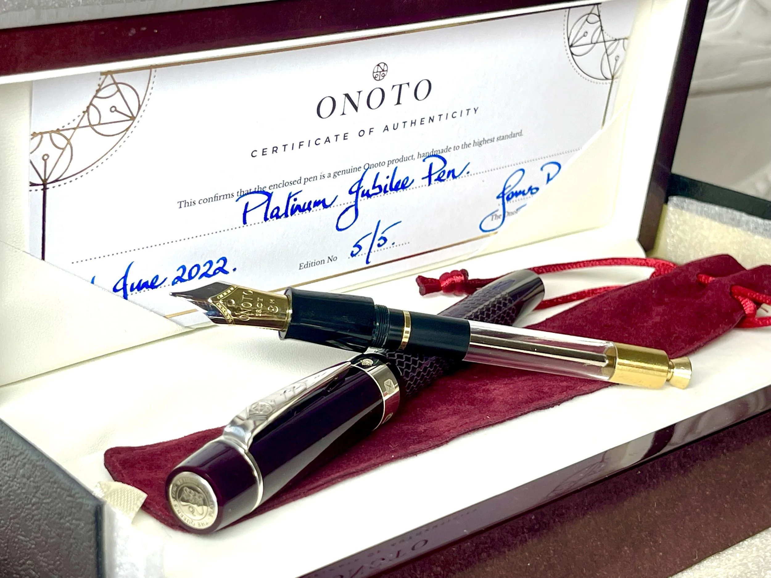 Onoto Platinum Jubilee Special Fountain Pen Limited to 5 Worldwide (5/5)