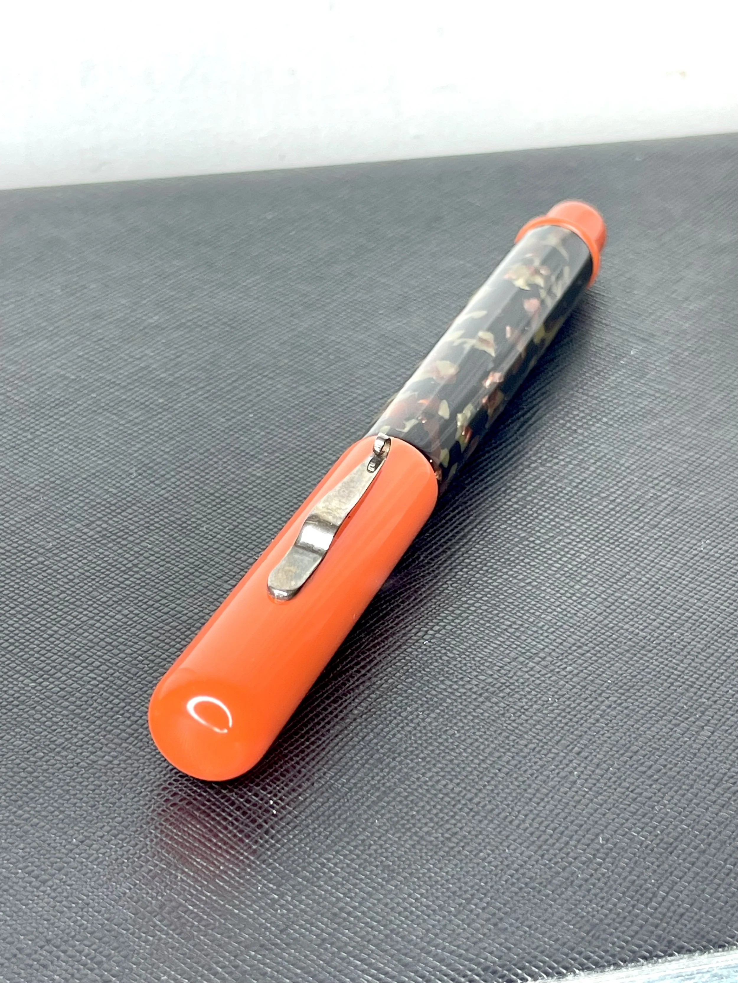 Joe Cali Orange and Mazz Celluloid Fountain Pen