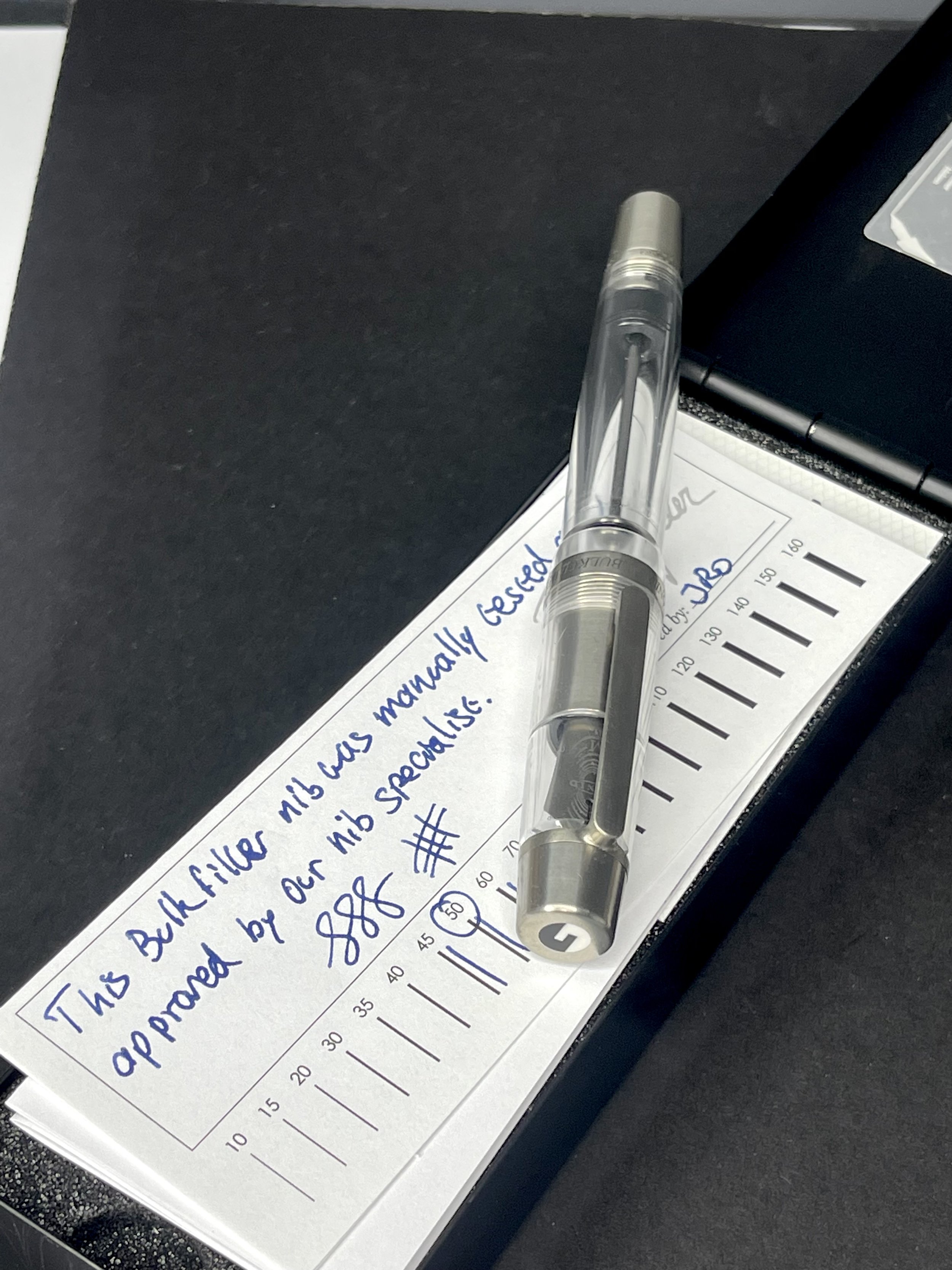 Conid Kingsize Demonstrator Bulkfiller Flat Top Titanium Fountain Pen