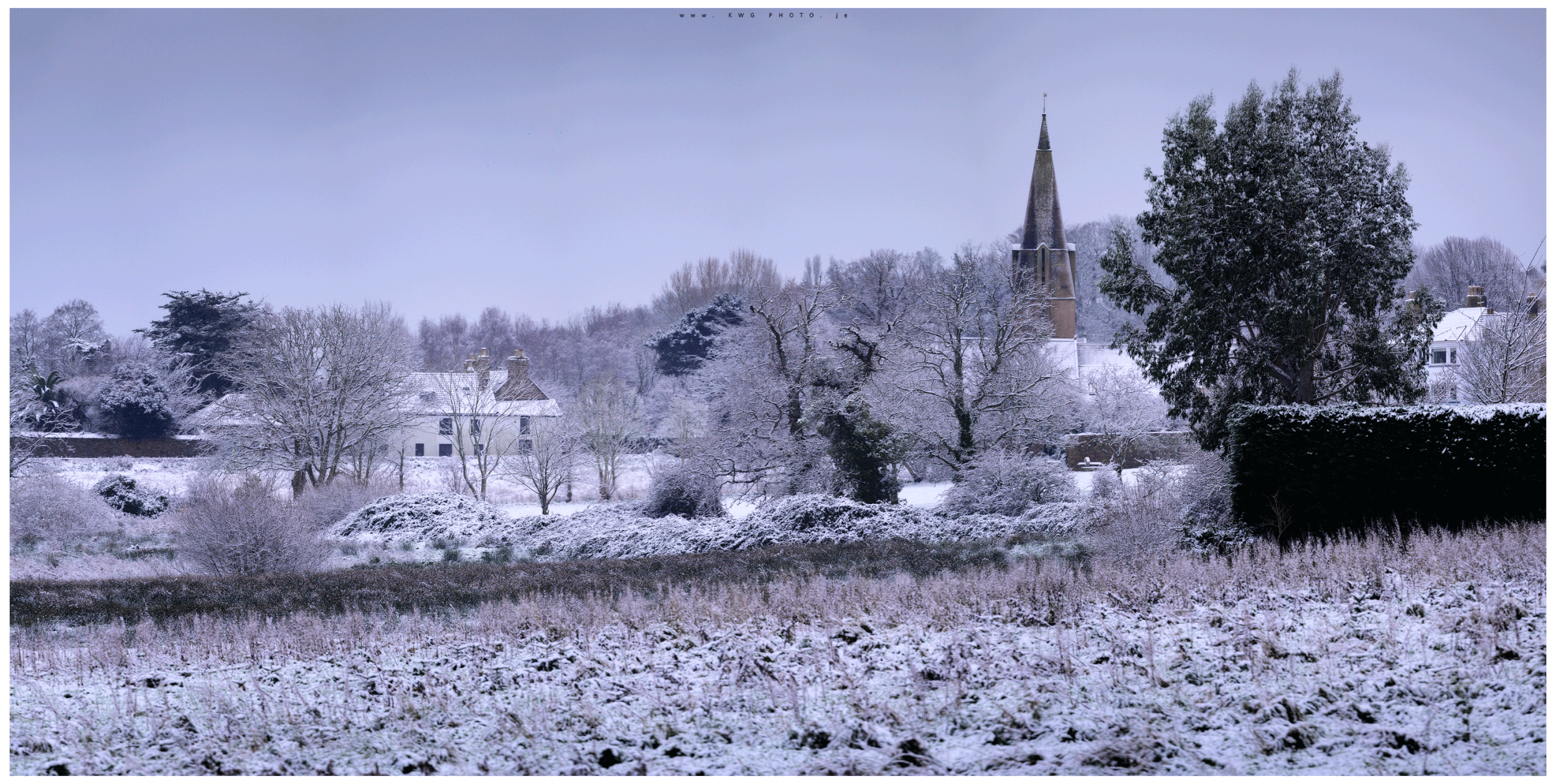 Wintery Grouville Village