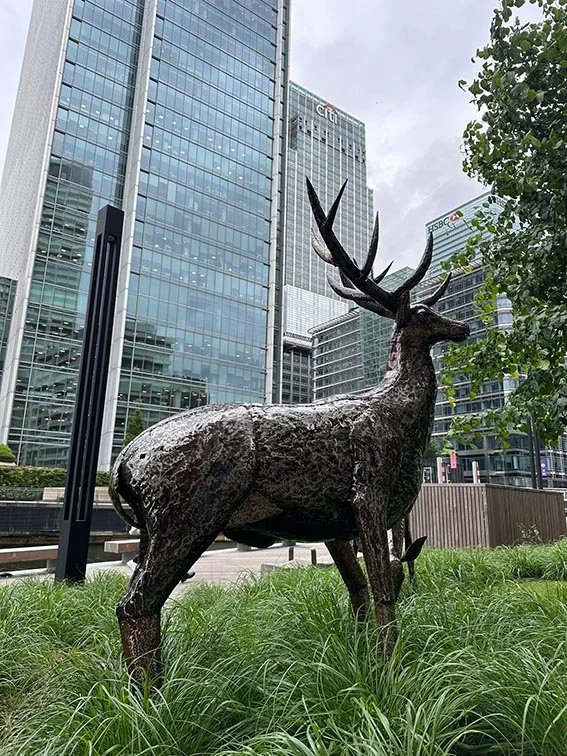 Recycled metal bespoke doe sculpture by chi-africa