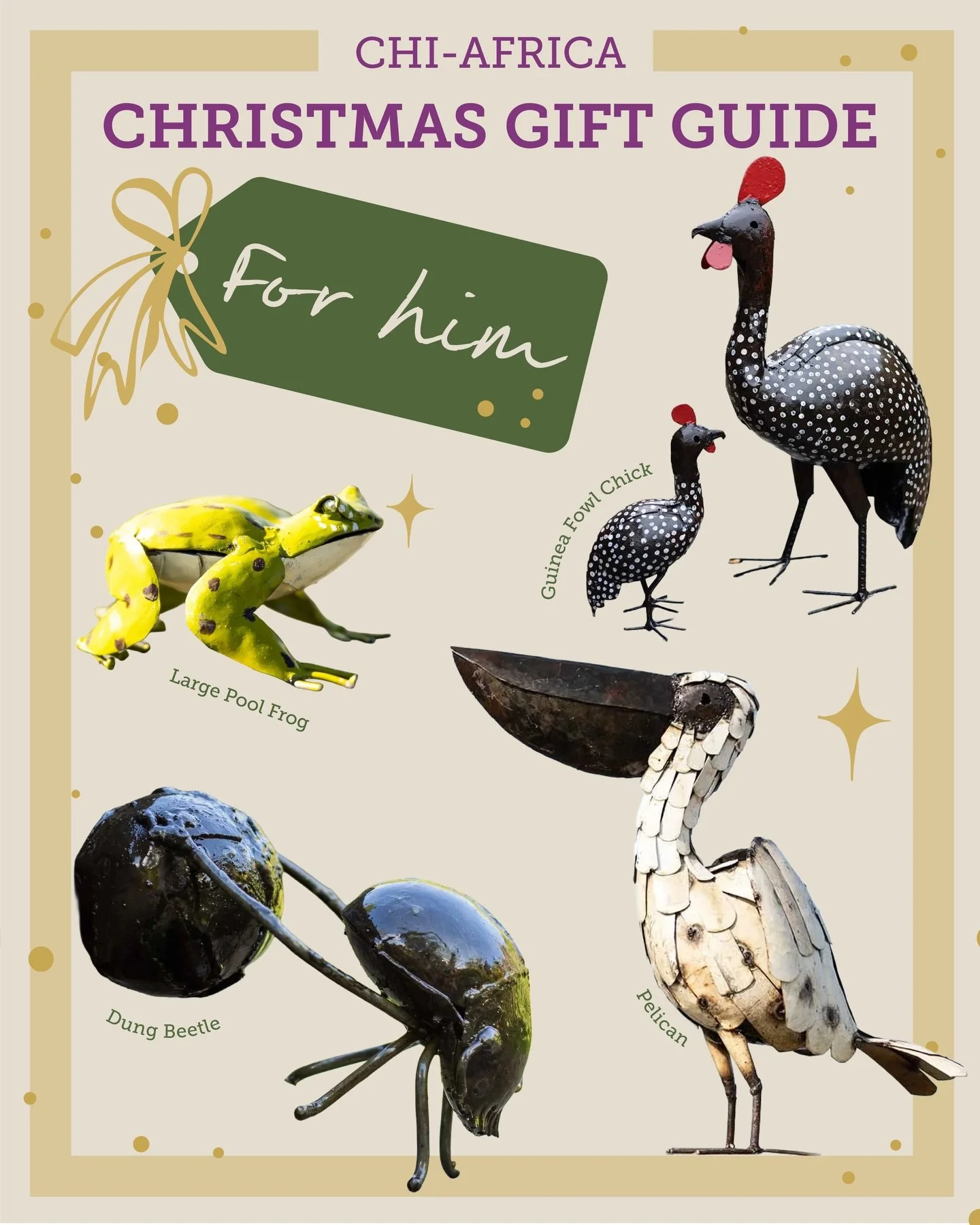 Looking for a gift he&rsquo;ll genuinely love? Our &lsquo;For Him&rsquo; picks are full of character. From the Large Pool Frog with its playful charm, to the Dung Beetle that always gets a smile, the striking Pelican perfect for ponds and patios and 