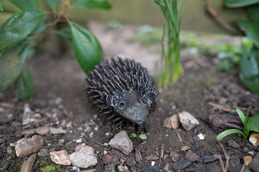 Recycled Metal Hedgehog Garden Ornament