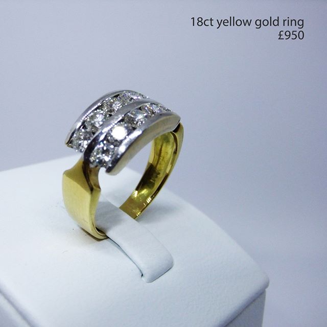 18ct gold diamond ring, &pound;950 #diamonds #18ctgold #benjaminjosephjewellers