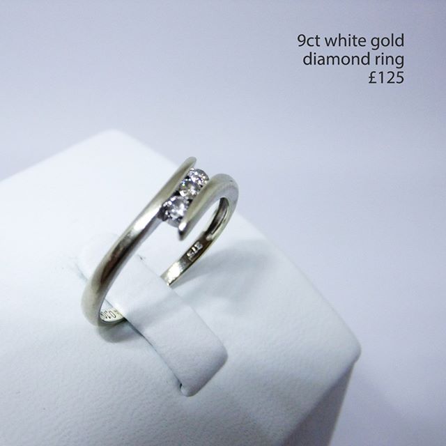 9ct white gold, diamonds ring, &pound;125 #diamonds #whitegold #norwichlanes #benjaminjosephjewellers