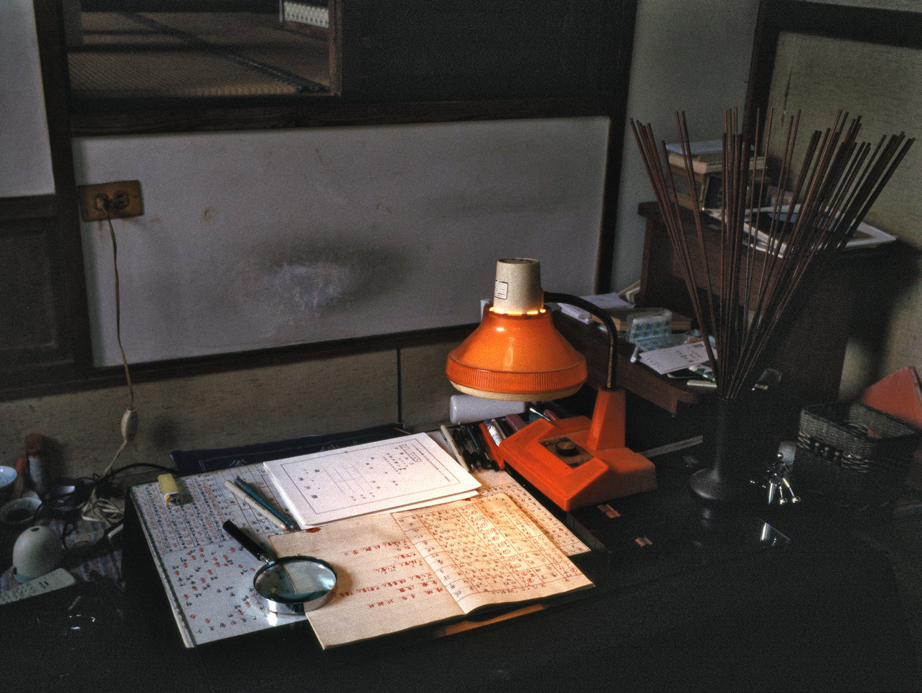   Front desk, Bishamon-dō Shōrin-ji Temple, 2013  