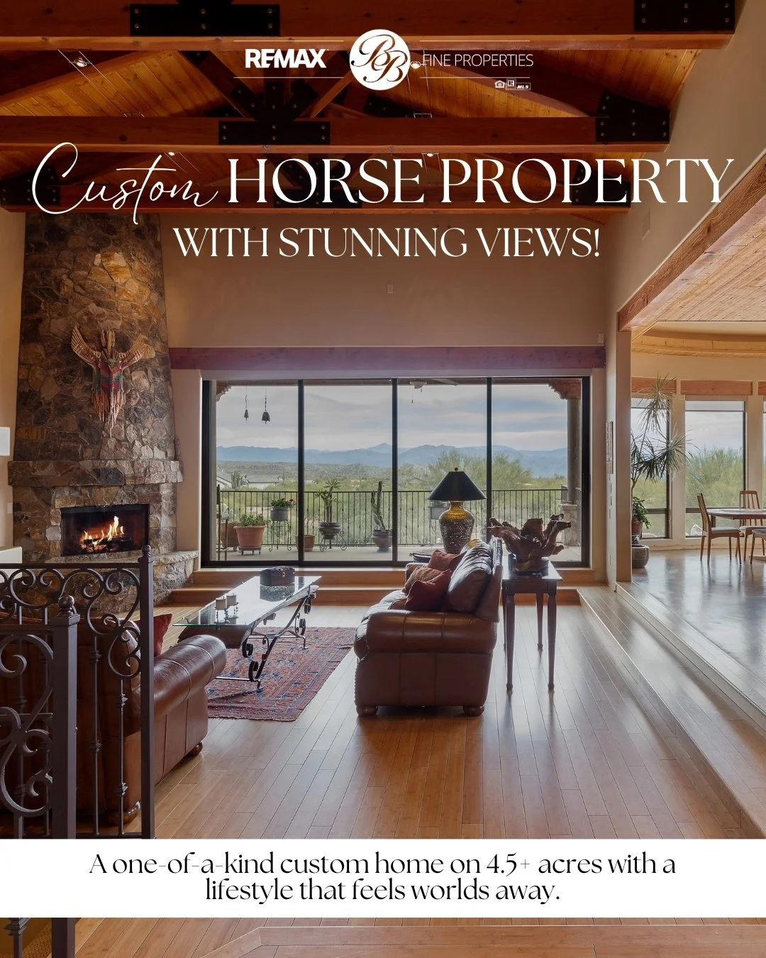 ✨ Endless skies, breathtaking mountain views, and peaceful desert living on 4.5+ acres.🌵

🐴 If you&rsquo;re looking for a one-of-a-kind custom home with room for horses, animals, and outdoor adventure, this Rio Verde Foothills retreat is a must-see