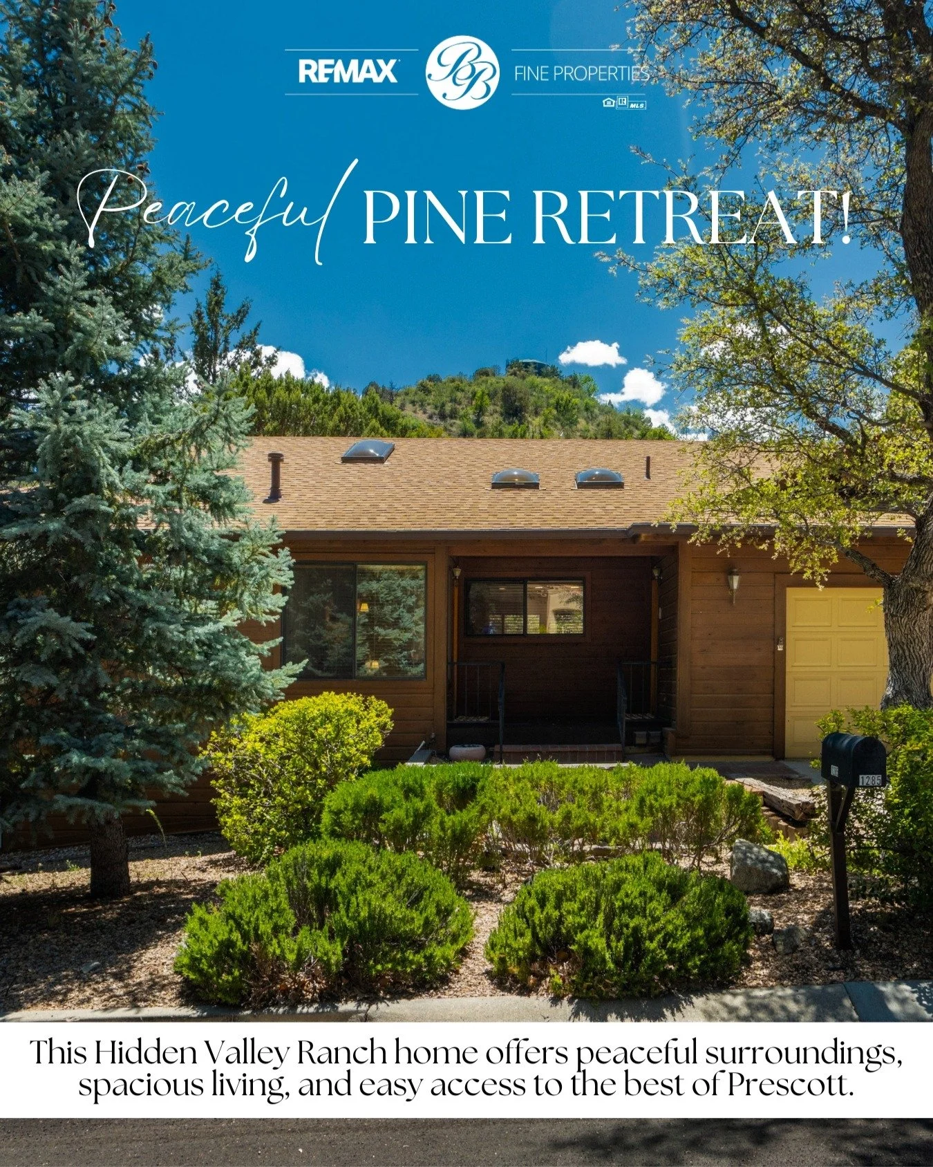 ✨ Peaceful pine views, spacious living, and Prescott charm in Hidden Valley Ranch.🌲

🥂 Sip &amp; See Open House this Saturday from 11&ndash;3pm! Come enjoy refreshments and tour this beautiful mountain retreat.

🏡 4 bed | 3 bath | 2,629 sqft

Tuck