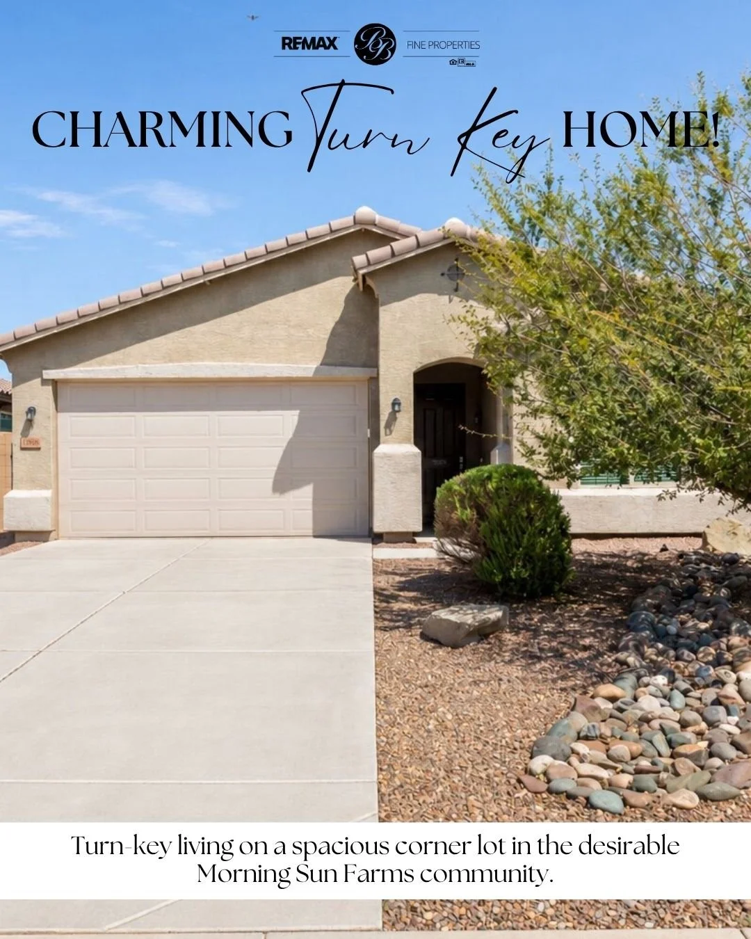 ✨ Turn-key, beautifully updated, and ready to enjoy in Morning Sun Farms! 🏡

🌵 Situated on a spacious corner lot, this charming San Tan Valley home combines comfortable living, modern updates, and a generous backyard with room to make it your own.
