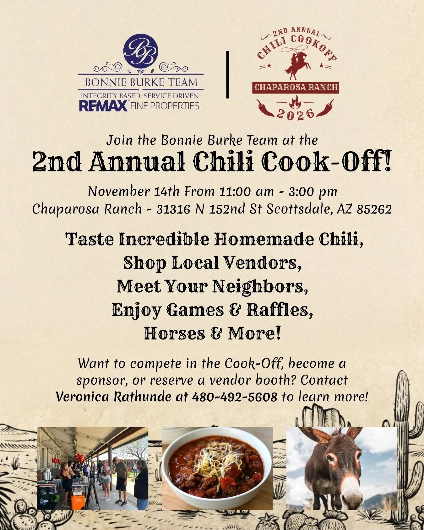 🌶️ ONE MONTH TO GO! 🌶️

We&rsquo;re just one month away from the 2nd Annual Chaparosa Ranch Chili Cook-Off in the Rio Verde Foothills! 🌵

Our team had an absolute blast at last year&rsquo;s event, and our very own Veronica and her husband even too