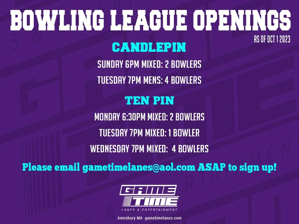 LEAGUES — Gametime Lanes & Entertainment