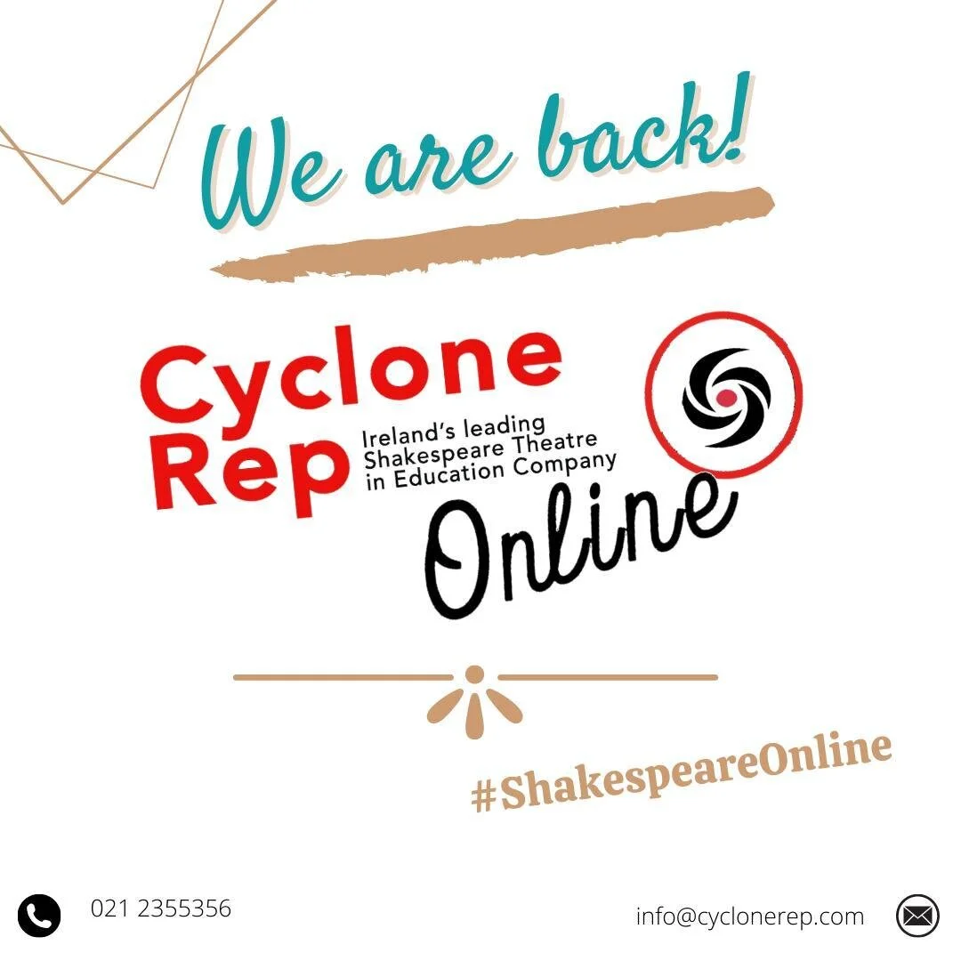 We are back and hope that everyone had a nice Easter Break! We are taking bookings for our Romeo & Juliet Session Online and King Lear Session Online. If you have a question or want to book please contact us on 021 2355356 or info@cyclonerep.com